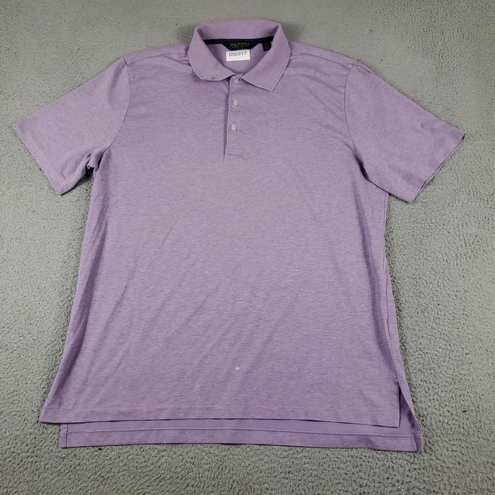 Ralph Lauren Polo Shirt Mens Size XL Purple Casual Short Sleeve *STAINED*